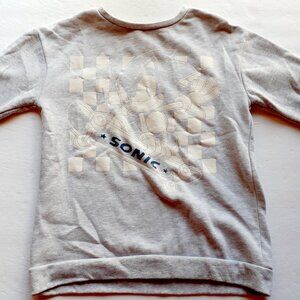 Sonic The Hedgehog Boys Sweatshirt Gray Skateboard Pullover Large
